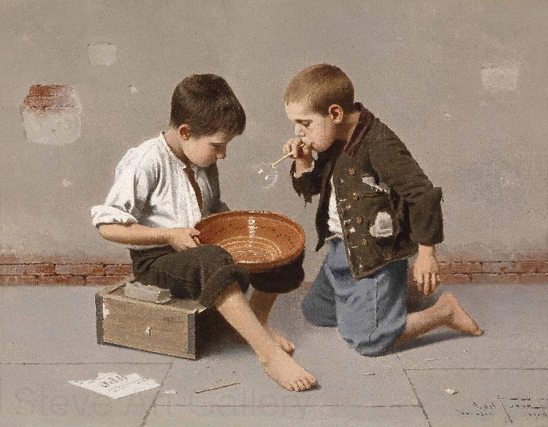 Julio Romero de Torres Seifenblasende Kinder Norge oil painting art